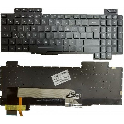 Asus GL703VM-GC035, GL703VM-GC035T Uyumlu Klavye Tuş Takımı Tuş Seti Led Işıklı Siyah Türkçe