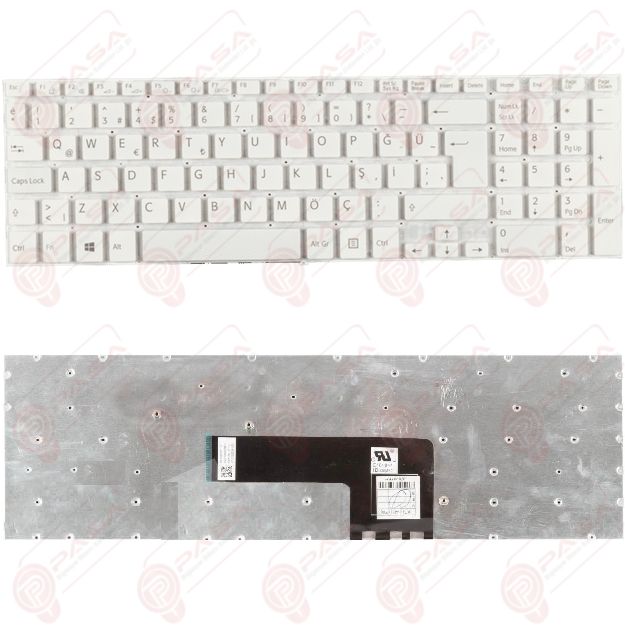 Sony Vaio SVF1532G4E, SVF1532H1E, SVF1532H4E Klavye Beyaz TR