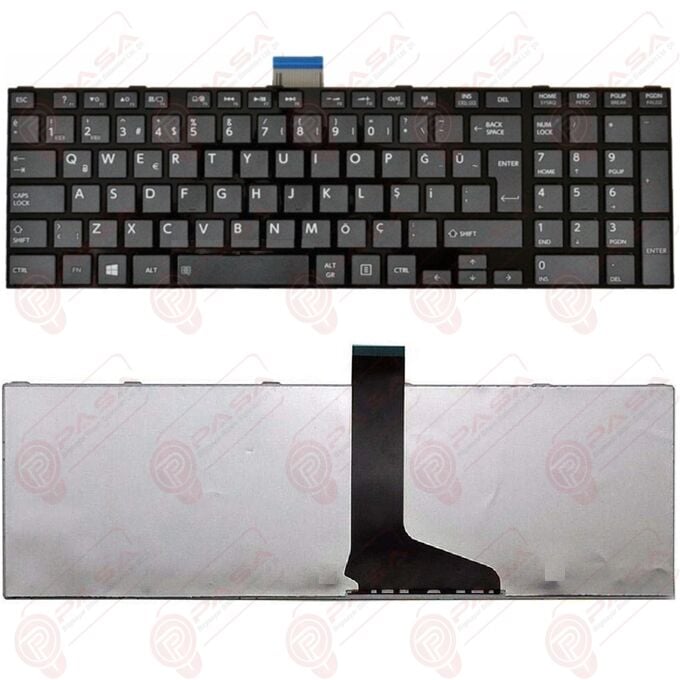 Toshiba Satellite C55-A-1V3, C55-A5105, C55-A-1U5, C55-A-1U7 Adaptasyonlu Klavye Tuş Takımı Siyah TR