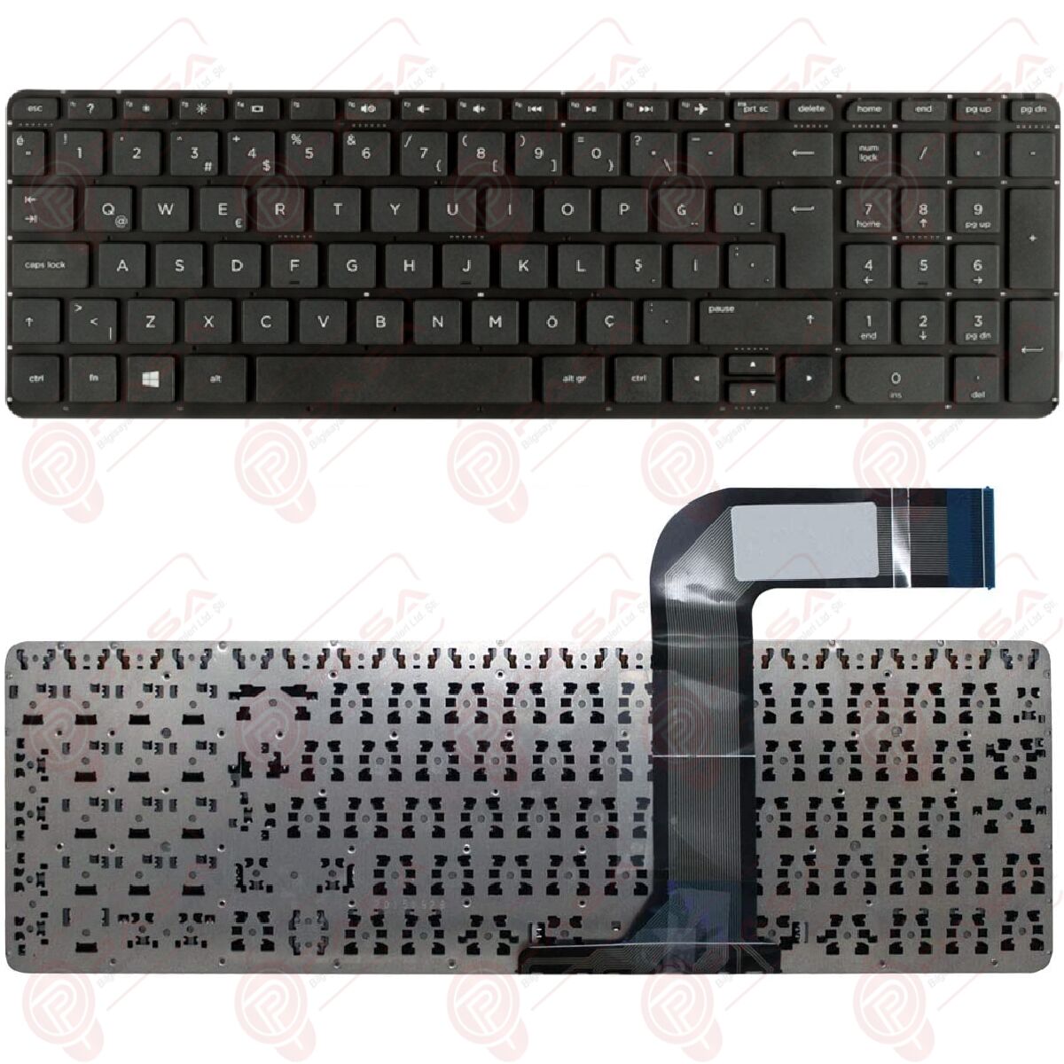 Hp Pavilion 15-P109NT, 15-P150NT, 15-P151NT Klavye Tuş Takımı Tuş Seti Siyah Türkçe