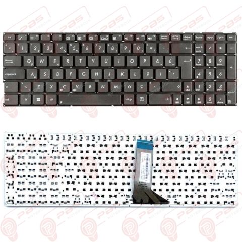 Asus K501U, K501UB, K501UQ, K501UZ, K501UW Klavye Tuş Takımı Tuş Seti Siyah Türkçe