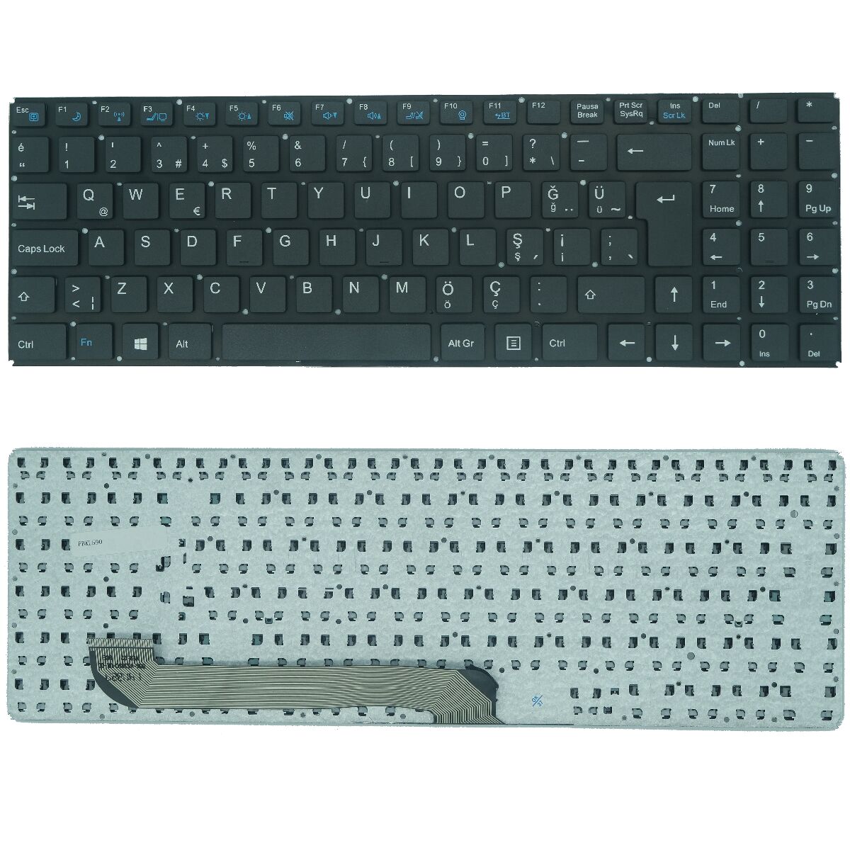 Casper Nirvana CLB.2830-4L05A, CLB.2830-4L05A-G Uyumlu Klavye Tuş Takımı Tuş Seti Siyah Türkçe