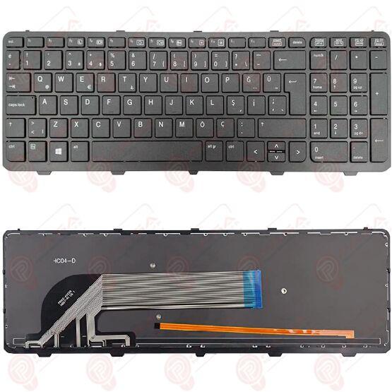 Hp 450 G0, 455 G0 Klavye Tuş Takımı Tuş Seti Led Işıklı Siyah Türkçe