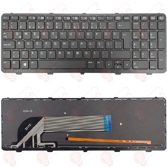 Hp 470 G0, 475 G0 Klavye Tuş Takımı Tuş Seti Led Işıklı Siyah Türkçe