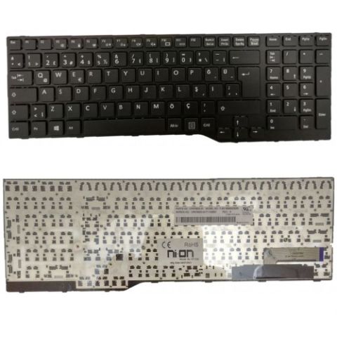 Fujitsu Siemens Lifebook E554, E556, E557 Uyumlu Klavye Tuş Takımı Tuş Seti Siyah Türkçe