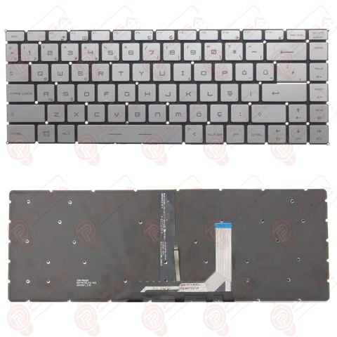 MSI GF63 Thin 10SCXR-214TR Klavye Tuş Takımı Işıklı Gümüş Türkçe