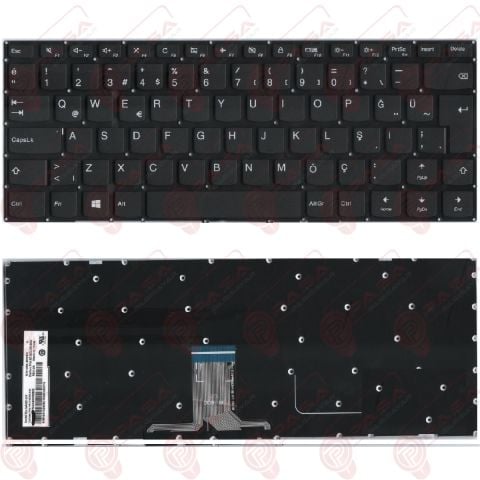 Lenovo 5CB0L47414, 5CB0L47401 Klavye Tuş Takımı Türkçe Siyah Q Tuş Yapısı