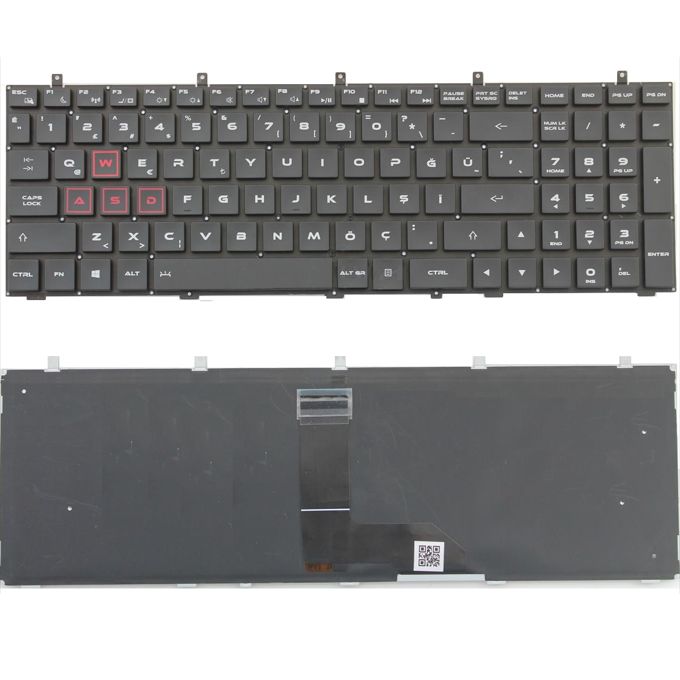 Casper Excalibur G7K.6700-B560P Uyumlu Klavye Tuş Takımı Tuş Seti Led Işıklı Siyah Türkçe