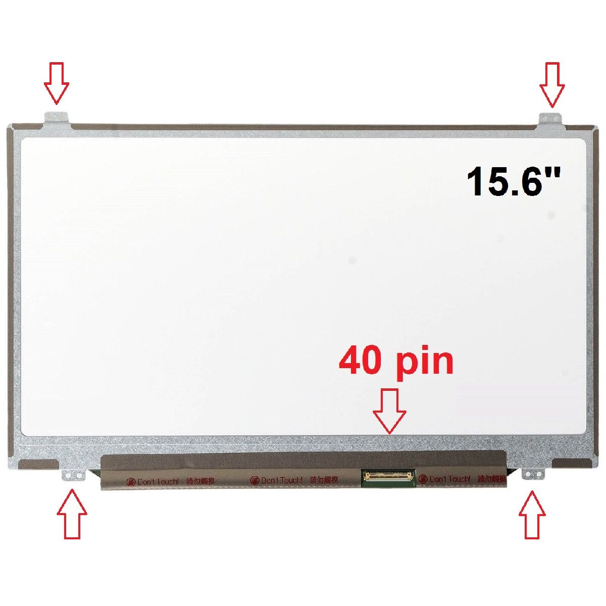Toshiba Satellite U50T-A-10F, U50t-A-10P Ekran 15.6 Slim 40 Pin Notebook Ekranı