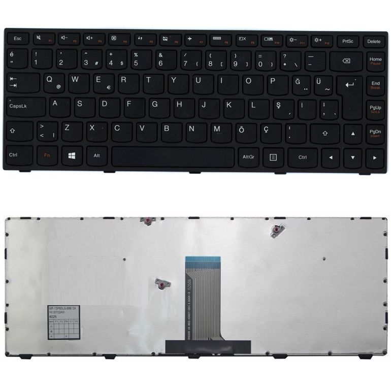 Lenovo MP-13P86TQ-686, PK1314I1A13, PK130TG1A13 Uyumlu Klavye Tuş Takımı Tuş Seti Siyah Türkçe