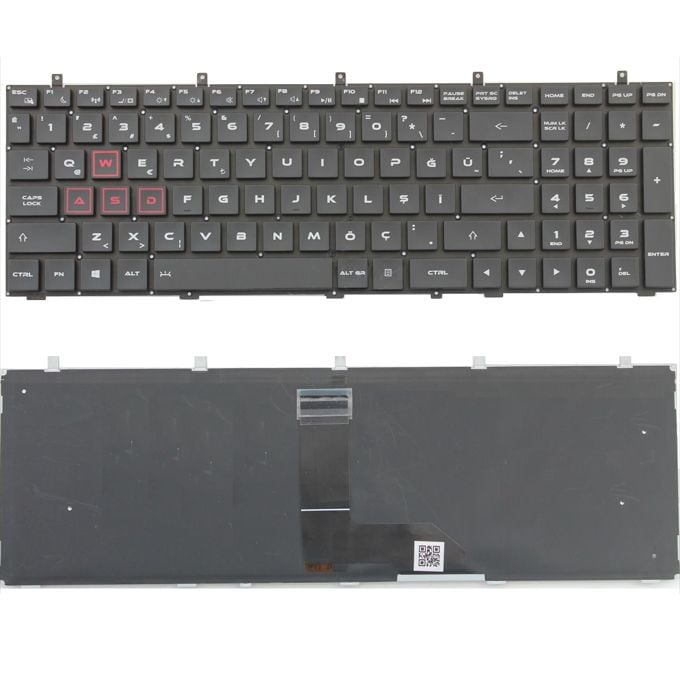 Casper Excalibur G860.8750-D690X Uyumlu Klavye Tuş Takımı Tuş Seti Led Işıklı Siyah Türkçe