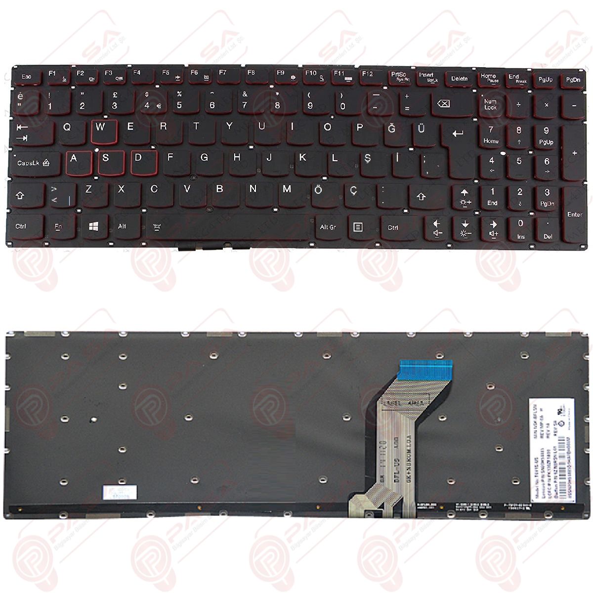 Lenovo ideaPad Y700-15ISK, 80NV Klavye Siyah TR