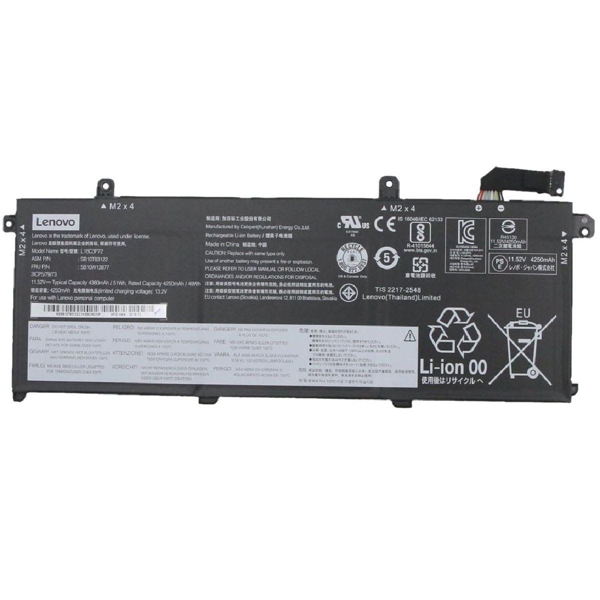 Nion Lenovo 02DL007, 02DL008, 5B10W13877 Uyumlu Batarya Pil