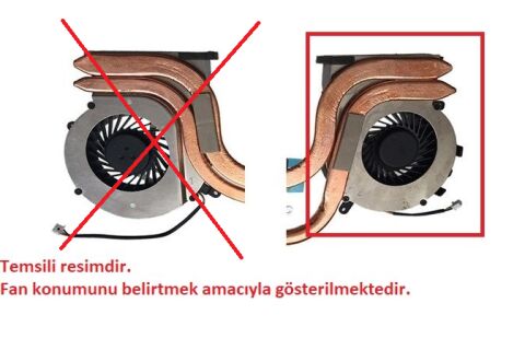 MSI GL62M 7RDX-1623XTR, GL62M 7RDX-1837XTR Uyumlu Fan Soğutucu Ver.1 - 3 Pinli