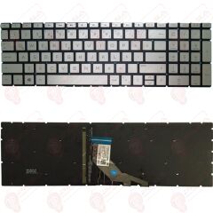 Hp 15-DA2068NT, 15-DA2069NT, 15-DA2070NT, 15-DA2073NT Klavye Tuş Takımı Tuş Seti Işıklı Gri Türkçe