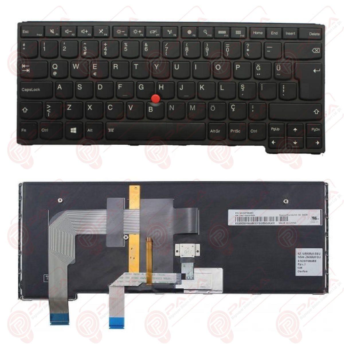 Lenovo 00HW763, 00HW800, 00HW811 Klavye Led Işıklı Siyah TR