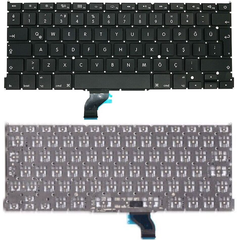 Apple MacBook Pro Retina13 2013 2014 2015 Serisi Klavye Tuş Takımı Tuş Seti Siyah Türkçe