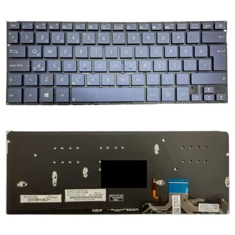 Asus UX301L, UX301LA Uyumlu Klavye Tuş Takımı Tuş Seti Işıklı Mavi Türkçe