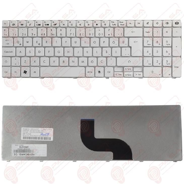 Packard Bell TM85-JO-117TK, TM85-JO-200TK Klavye Beyaz TR