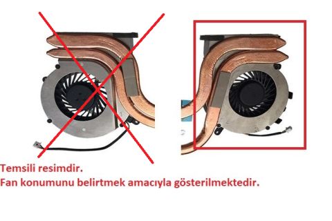 MSI MS-1795, MS1795, MS-1799, MS1799 Uyumlu Fan Soğutucu Ver.1 - 3 Pinli