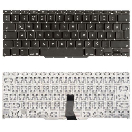 Apple MacBook Air MD712TU/A, MD712TU/B, MD845LL/A, MD845TU/A Klavye Tuş Takımı Tuş Seti Siyah Türkçe
