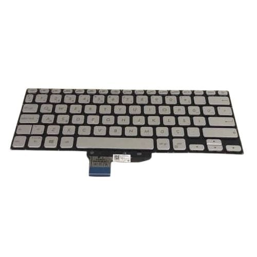 Asus S430FN-EB010T, S430FN-EB079T, S430FN-EB081T Uyumlu Klavye Işıklı Gri Tuş Takımı Tuş Seti TR