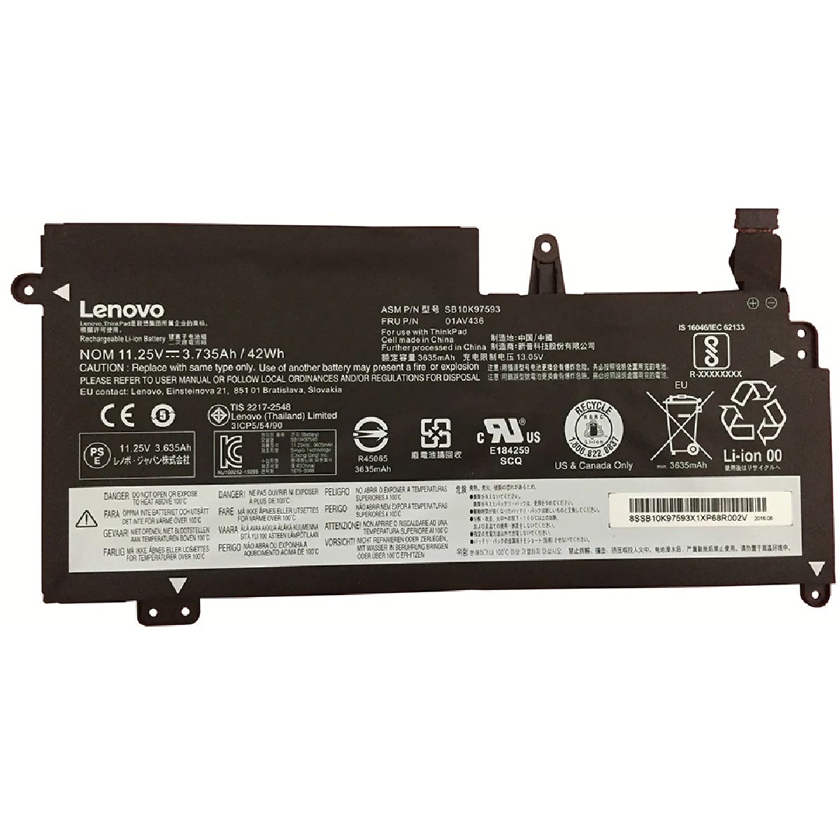 LENOVO 01AV400, 01AV401 BATARYA PİL ORJİNAL ŞARJ ÜNİTESİ