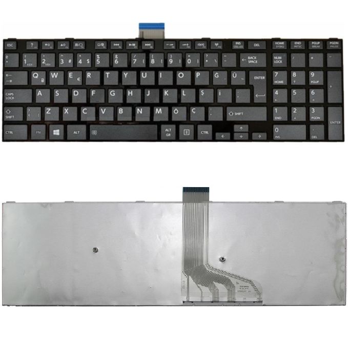 Toshiba Satellite L50T-A-121 Klavye Tuş Takımı Tuş Seti TR Q Siyah