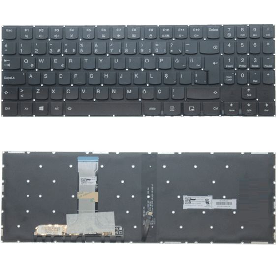 Lenovo V160420FK1, V160420FS1 Uyumlu Klavye Tuş Takımı Tuş Seti Led Işıklı Siyah Türkçe
