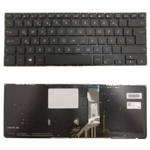 Asus X411U, X411UA, X411UF, X411UN, X411UQ Uyumlu Klavye Tuş Takımı Tuş Seti Led Işıklı Siyah Türkçe