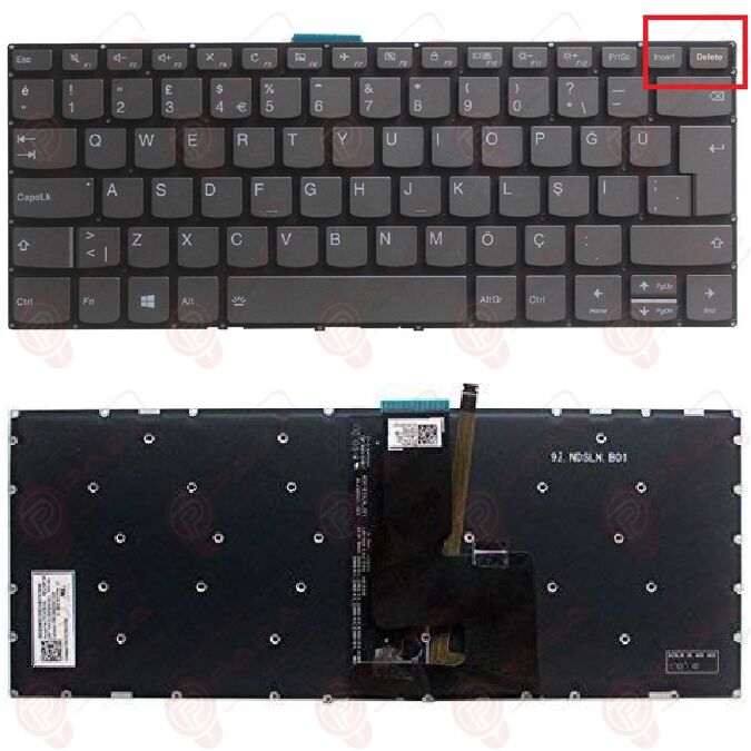 Lenovo E41-55, 82FJ Klavye Led Işıklı Gri TR