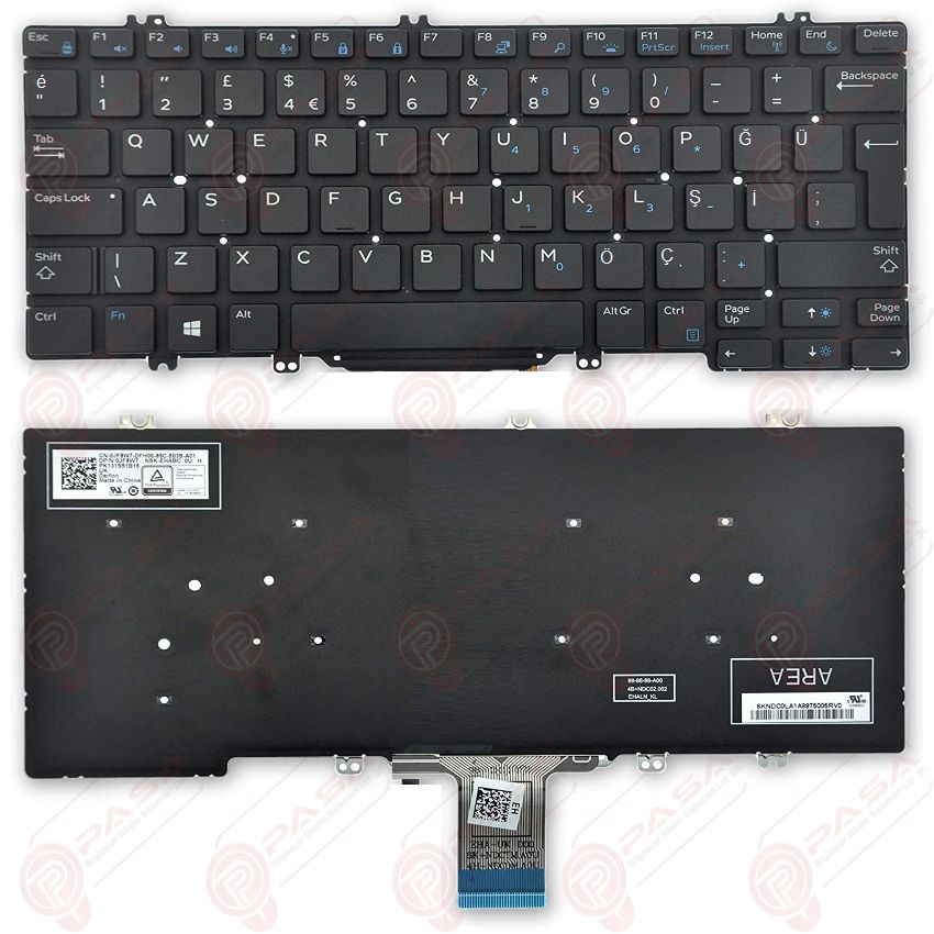Dell R9PG3, 0R9PG3 Klavye Tuş Takımı Tuş Seti Siyah Türkçe