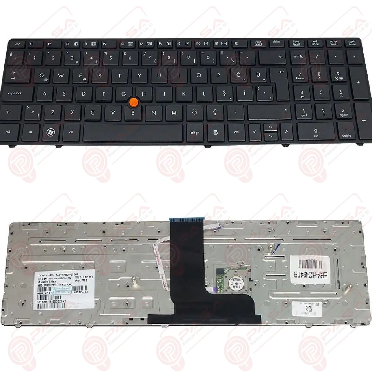 Hp 701977-001, 701977-141, 701978-001, 701978-141 Klavye Tuş Takımı Tuş Seti Siyah Türkçe