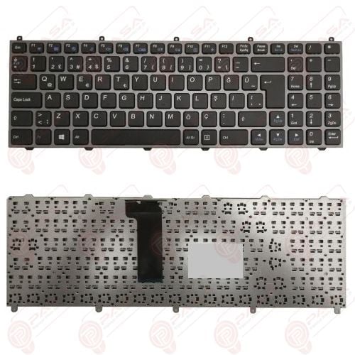 Clevo W650EH, W650EH-2 Klavye Tuş Takımı Siyah Türkçe