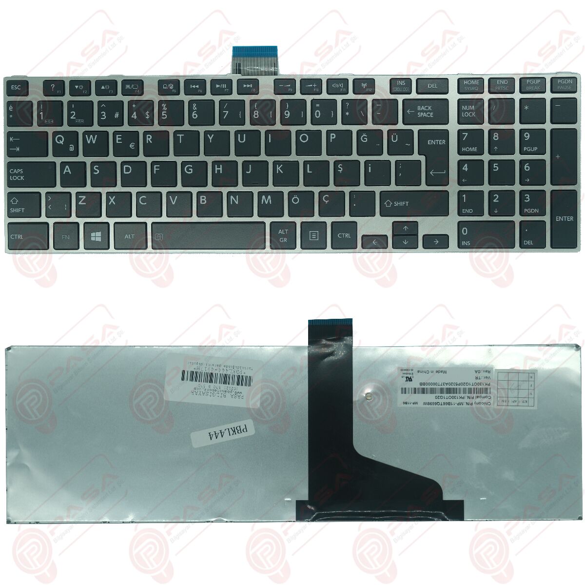 Toshiba Satellite L850-DES, L850-DFS Klavye Tuş Takımı Gri TR