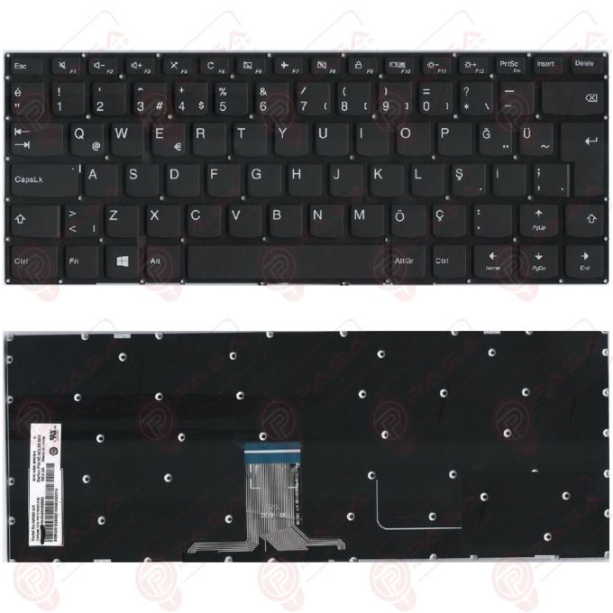 Lenovo 5CB0M32810, 5CB0M32883 Klavye Tuş Takımı Q TR Siyah Renk Tuş Seti