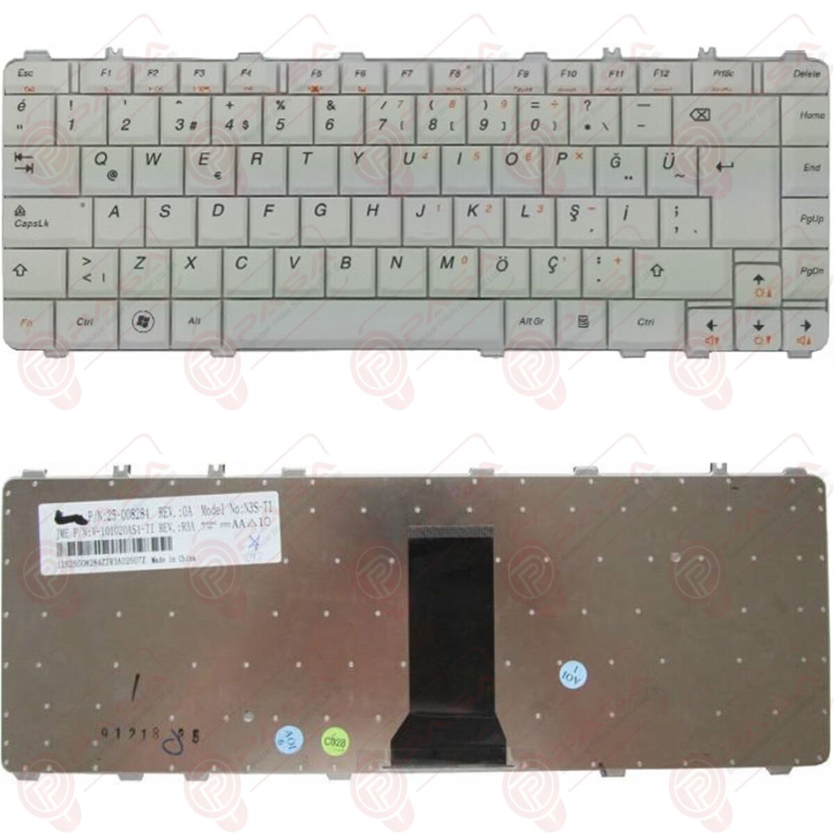 Lenovo ideaPad Y460, Y460A, Y460C, Y460N, Y460P Klavye Tuş Takımı Beyaz Q Türkçe