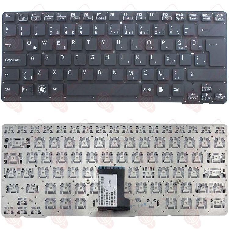 Sony 9Z.N6BBF.A01, 9Z.N6BBF.A0T, 9Z.N6BLF.A01 Klavye Siyah TR