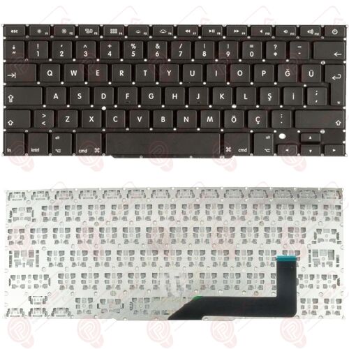 Apple MacBook Pro ME293LL/A, ME293TU/A, ME294LL/A, ME294TU/A Klavye Tuş Takımı Tuş Seti Siyah Türkçe