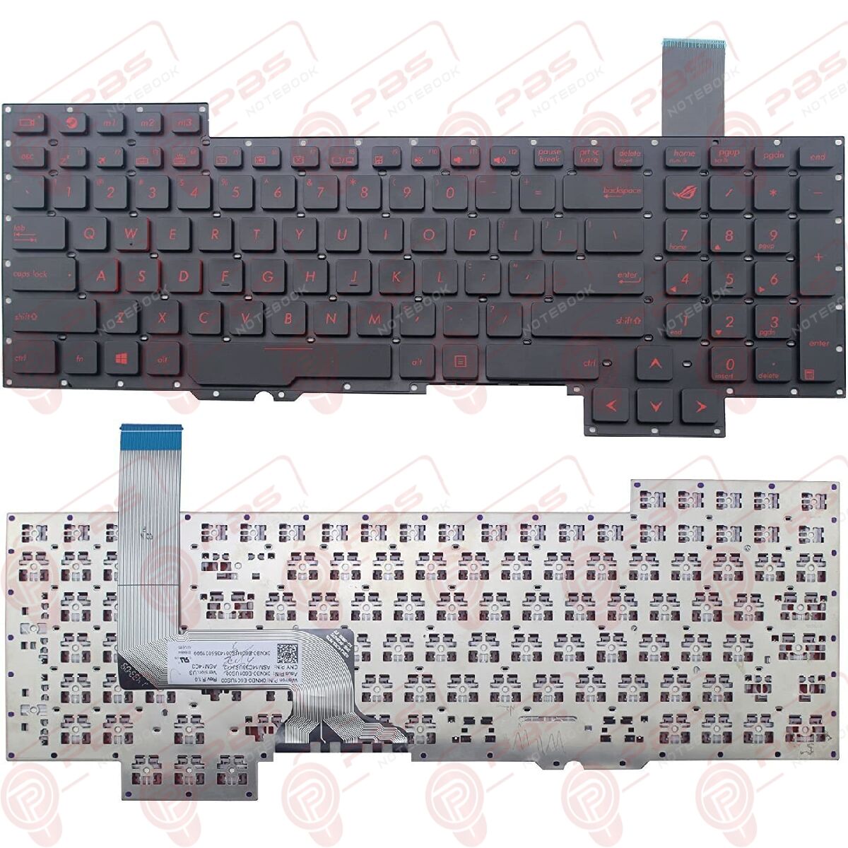 Asus G751JM-BHI7T25, G751JM-DH71 Klavye Tuş Takımı Işıklı Türkçe