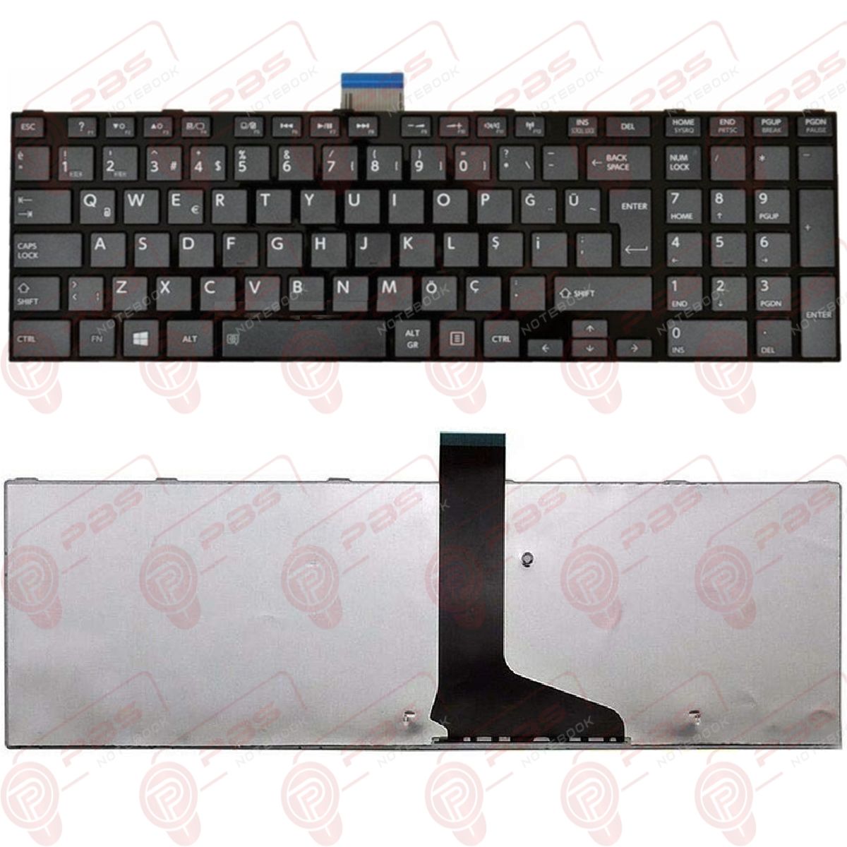 Toshiba Satellite C850-BKK Klavye Tuş Takımı ÇERÇEVELİ TİP Q Siyah TR
