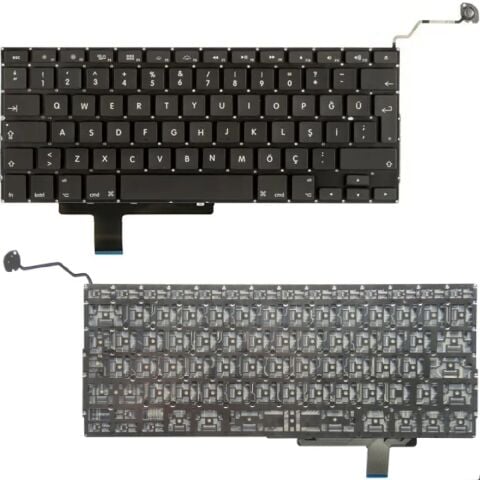 Apple MacBook Pro 17 Unibody 2009 2010 2011 Klavye Tuş Takımı Tuş Seti Siyah Türkçe