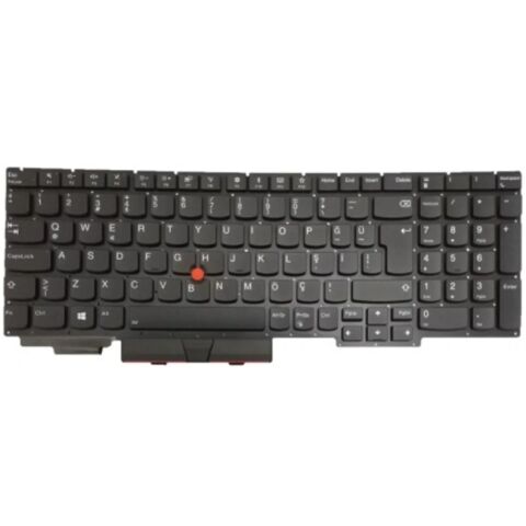 Lenovo ThinkPad E15 Gen1, 20RD, 20RE Uyumlu Klavye Tuş Takımı Tuş Seti Led Işıklı Siyah Türkçe
