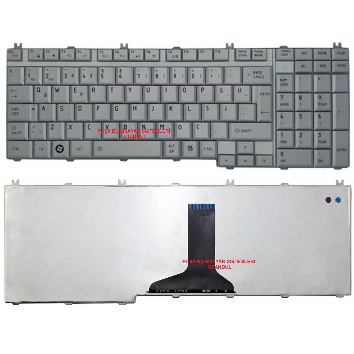 TOSHİBA AEBD3A00150-TR, AEBD3U00050 KLAVYE TUŞ TAKIMI Q GÜMÜŞ RENK TÜRKÇE KEYBOARD