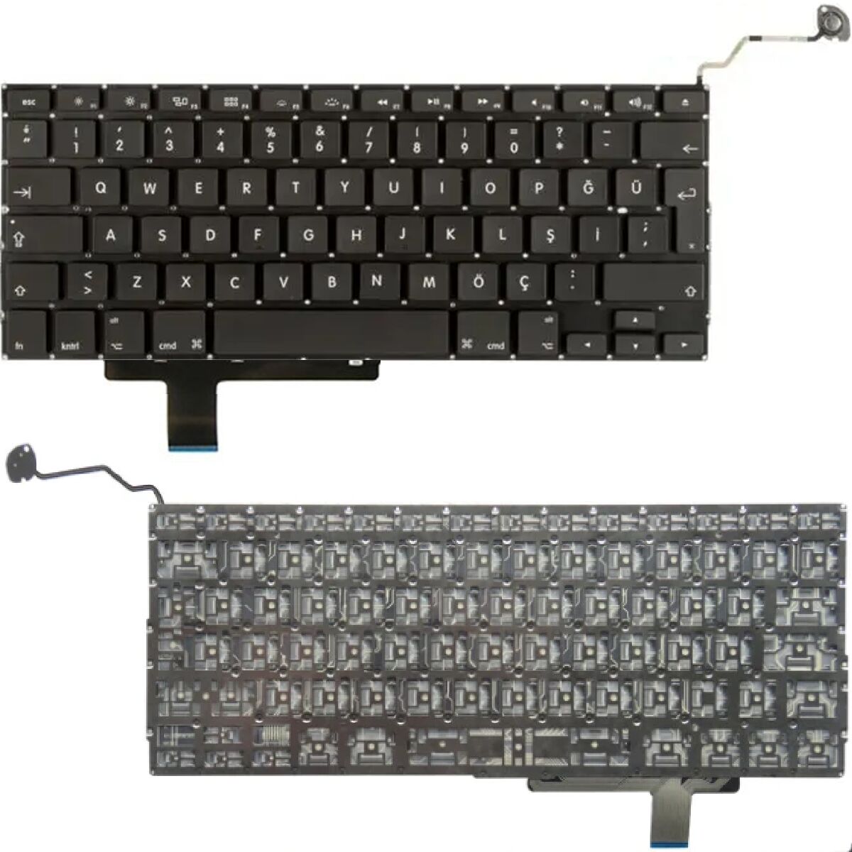 Apple MacBook Pro MC725LL/A, MC725TU/A, MC846LL/A, MC846TU/A Klavye Tuş Takımı Tuş Seti Siyah Türkçe
