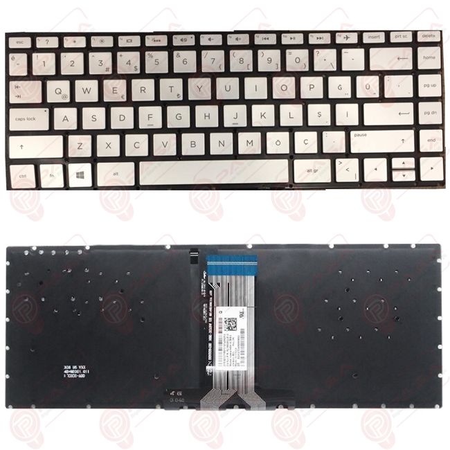 Hp L61508-001, L61508-141 Klavye Tuş Takımı Işıklı Gümüş Renk TR Q