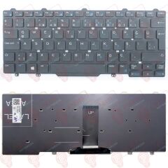 Dell Latitude E7450, E7470 Klavye VER.1 Foto Kontrol Ediniz Tuş Takımı Tuş Seti Siyah TR