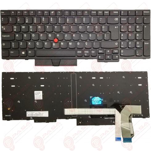 Lenovo ThinkPad L590, 20Q7, 20Q8 Klavye Led Işıklı Siyah TR