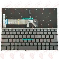 Lenovo ideaPad 5-14IIL05, 81YH Uyumlu Klavye Led Işıklı Gri Tuş Takımı Tuş Seti Türkçe