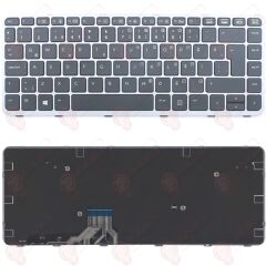 Hp EliteBook Folio 1040 G1 Klavye Tuş Takımı Tuş Seti Gri Türkçe